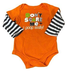 Halloween Body Suit Topsville Baby 18 Month Don't Scare Me I Poop Easily Snaps